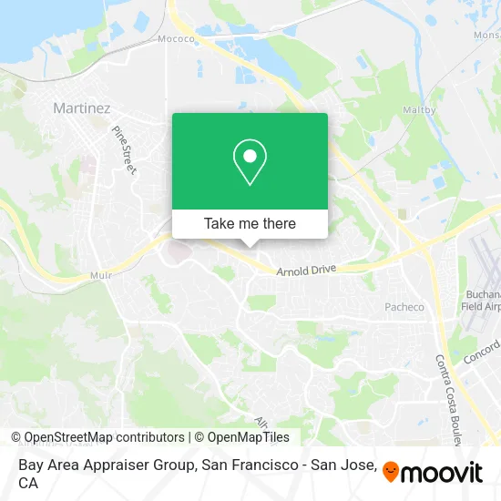 Bay Area Appraiser Group map