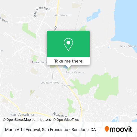 Mapa de Marin Arts Festival