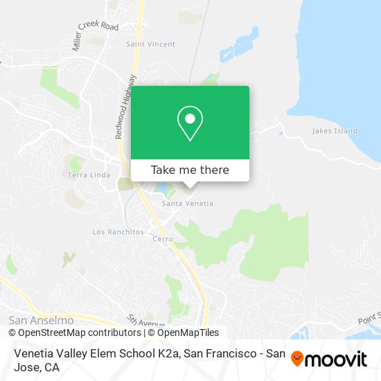 Venetia Valley Elem School K2a map