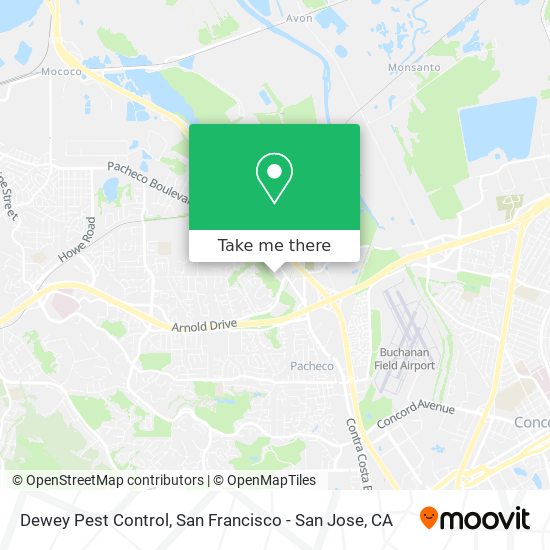 Mapa de Dewey Pest Control