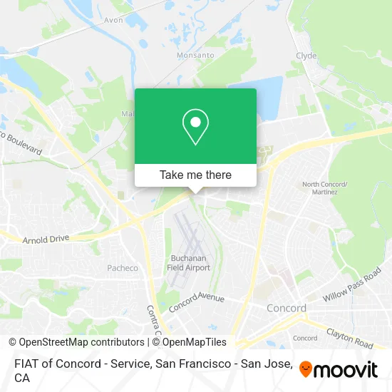 FIAT of Concord - Service map