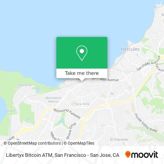 Mapa de Libertyx Bitcoin ATM