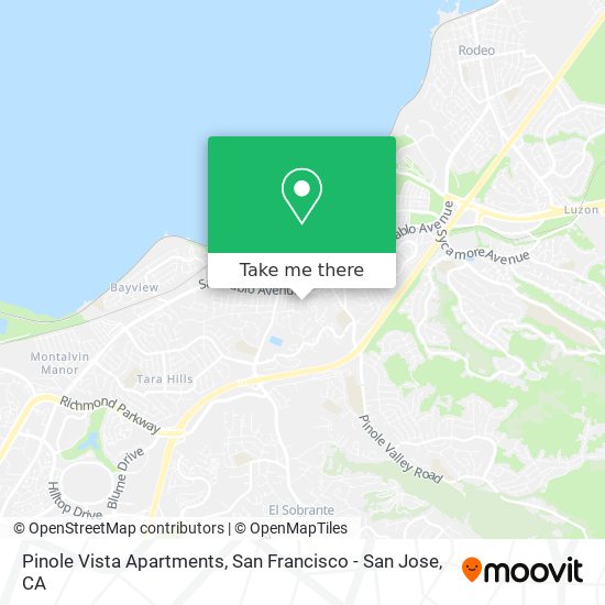 Pinole Vista Apartments map