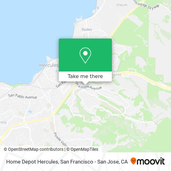 Mapa de Home Depot Hercules