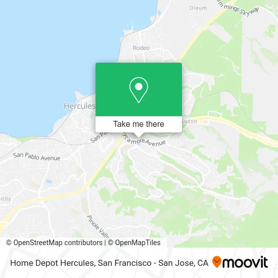 Home Depot Hercules map