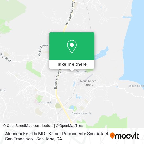 Mapa de Akkineni Keerthi MD - Kaiser Permanente San Rafael