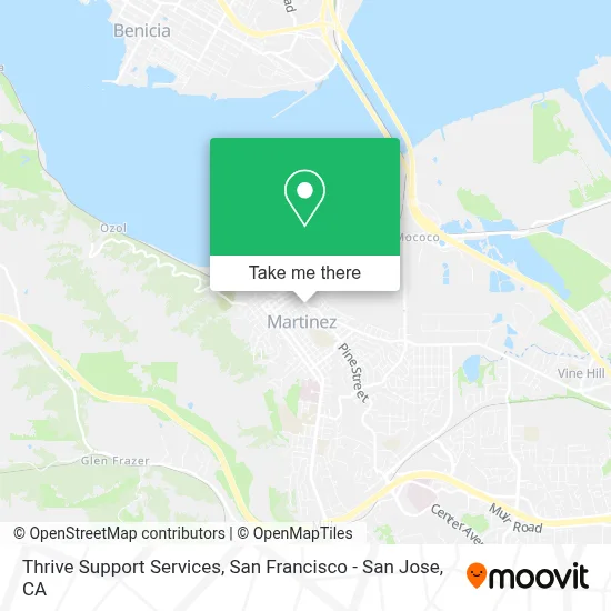 Thrive Support Services map