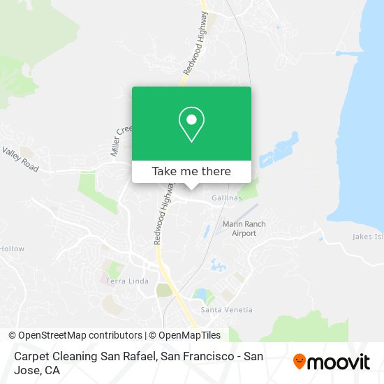 Carpet Cleaning San Rafael map