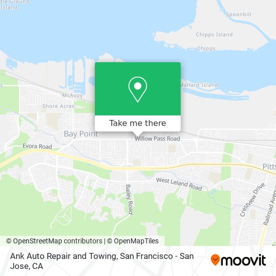 Ank Auto Repair and Towing map