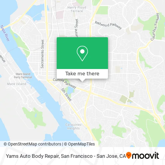 Yams Auto Body Repair map