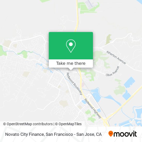 Novato City Finance map