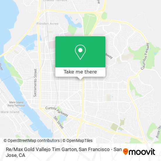 Re/Max Gold Vallejo Tim Garton map