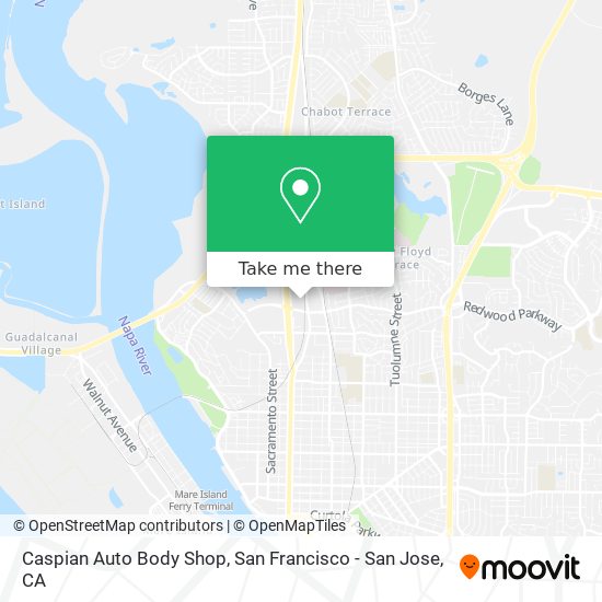 Caspian Auto Body Shop map