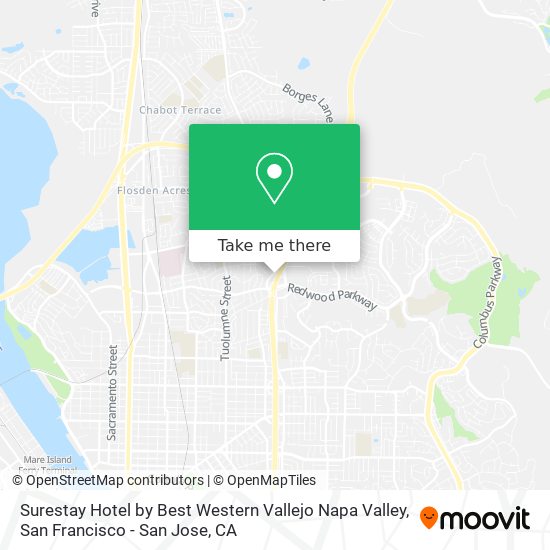 Surestay Hotel by Best Western Vallejo Napa Valley map