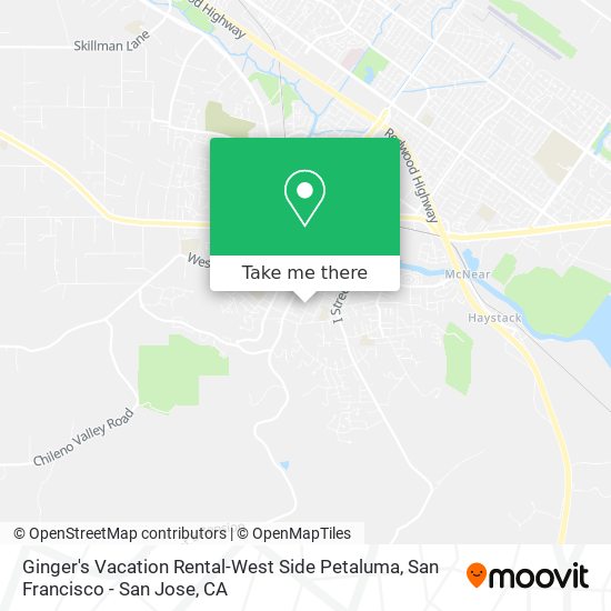 Mapa de Ginger's Vacation Rental-West Side Petaluma