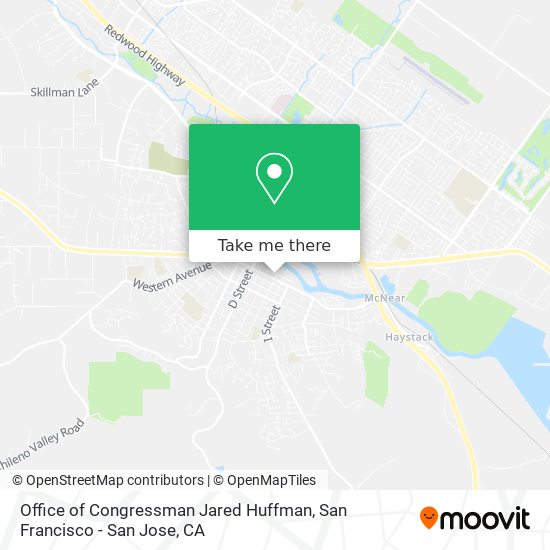 Mapa de Office of Congressman Jared Huffman