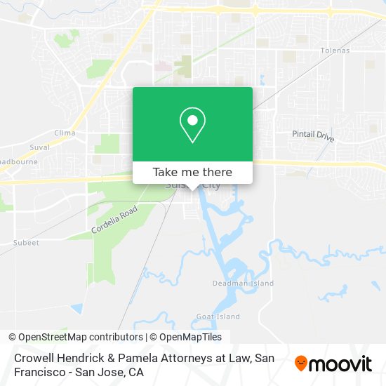 Mapa de Crowell Hendrick & Pamela Attorneys at Law