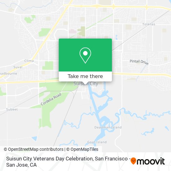 Mapa de Suisun City Veterans Day Celebration