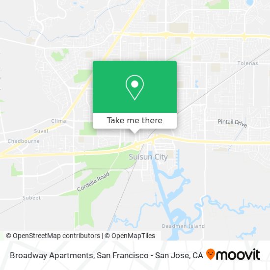 Mapa de Broadway Apartments