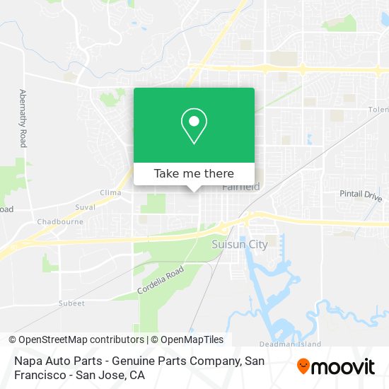 Mapa de Napa Auto Parts - Genuine Parts Company