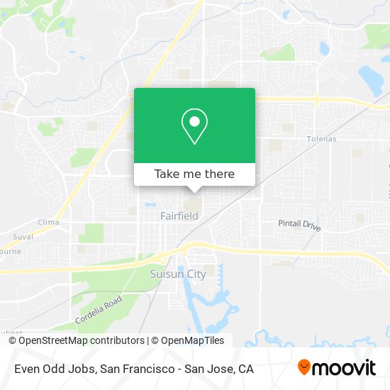 Mapa de Even Odd Jobs