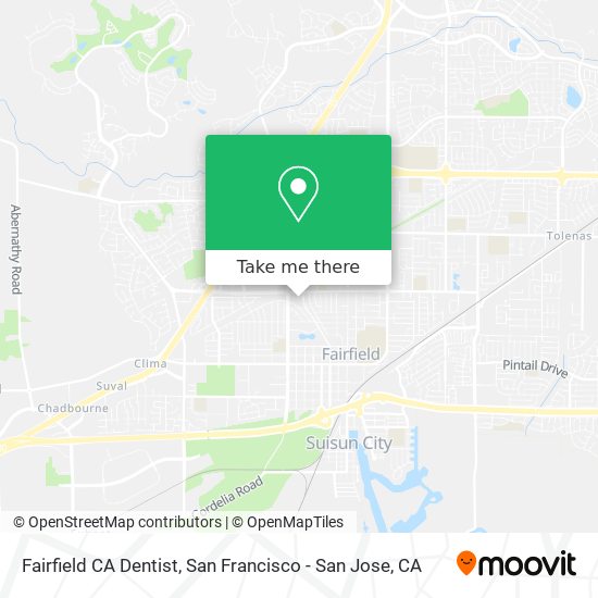 Mapa de Fairfield CA Dentist