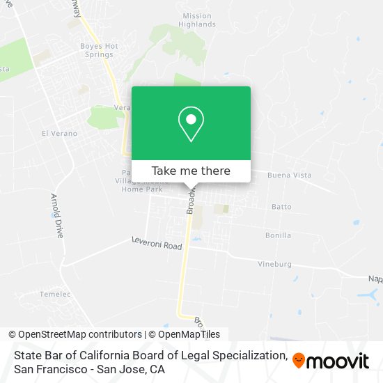 State Bar of California Board of Legal Specialization map