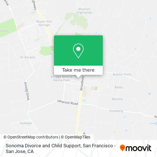 Sonoma Divorce and Child Support map