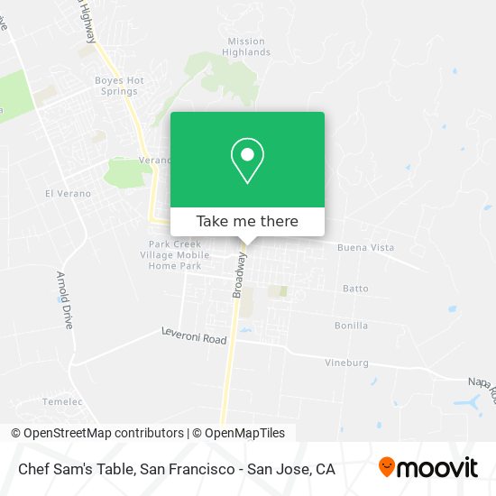 Chef Sam's Table map