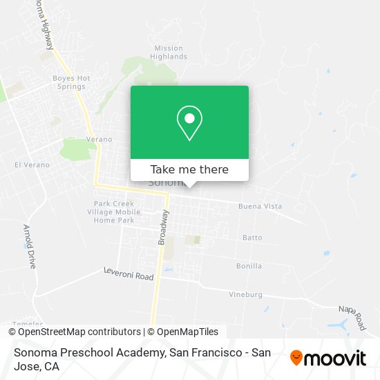 Sonoma Preschool Academy map