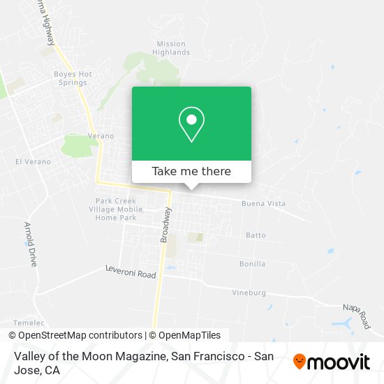 Valley of the Moon Magazine map