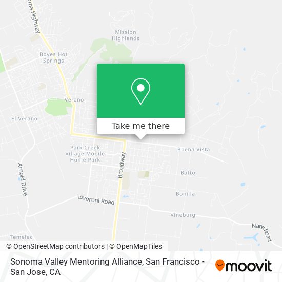 Sonoma Valley Mentoring Alliance map