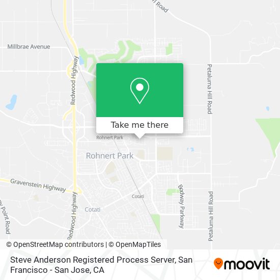 Steve Anderson Registered Process Server map