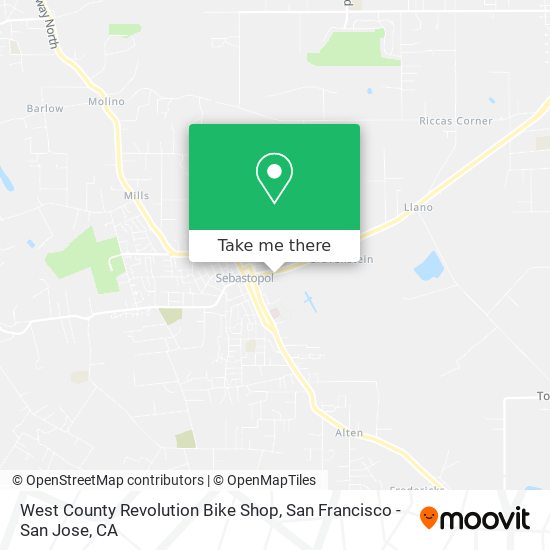 West County Revolution Bike Shop map