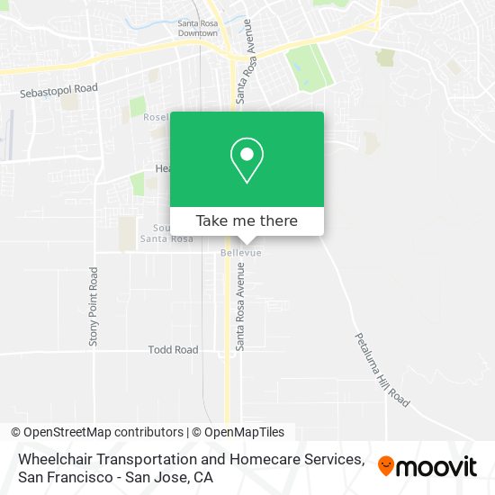 Wheelchair Transportation and Homecare Services map