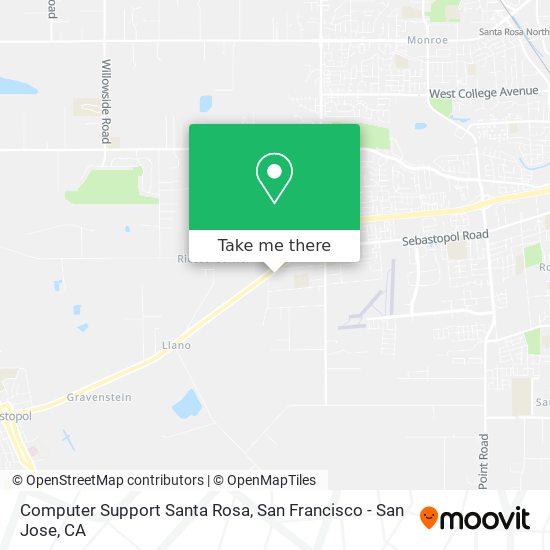 Computer Support Santa Rosa map