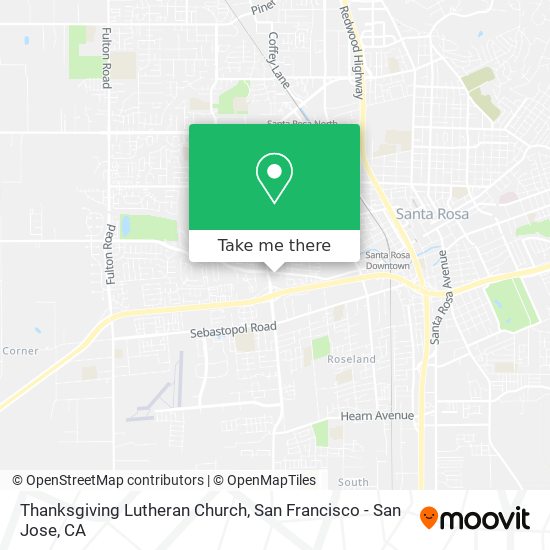 Mapa de Thanksgiving Lutheran Church