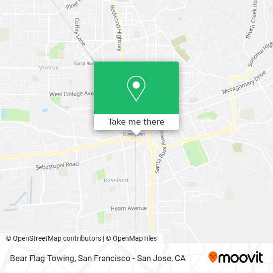 Bear Flag Towing map