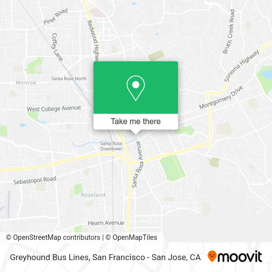 Mapa de Greyhound Bus Lines