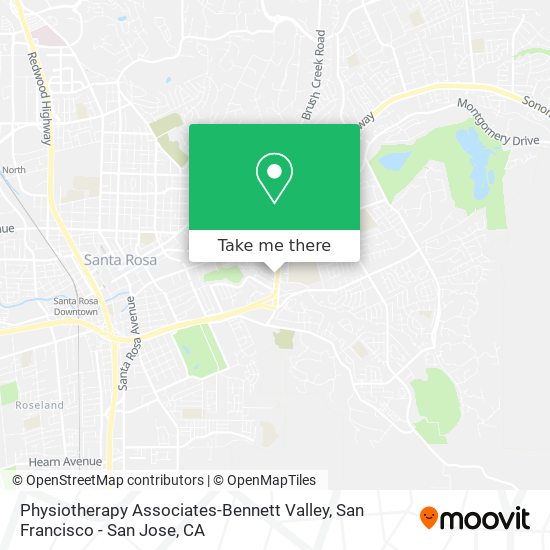 Physiotherapy Associates-Bennett Valley map