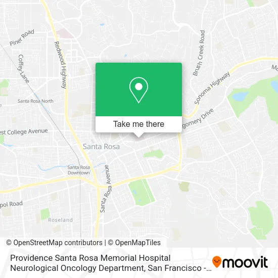 Providence Santa Rosa Memorial Hospital Neurological Oncology Department map