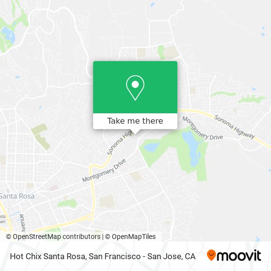 Hot Chix Santa Rosa map