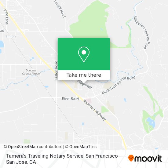 Mapa de Tamera's Traveling Notary Service