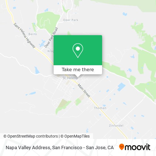 Mapa de Napa Valley Address