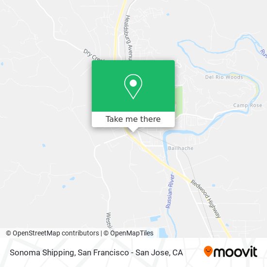 Mapa de Sonoma Shipping