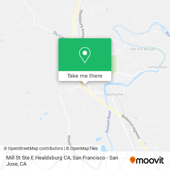 Mill St Ste E Healdsburg CA map