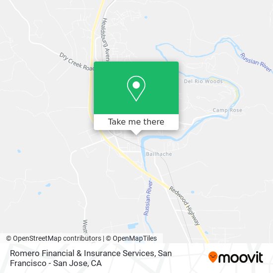 Romero Financial & Insurance Services map
