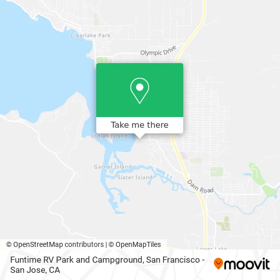 Funtime RV Park and Campground map