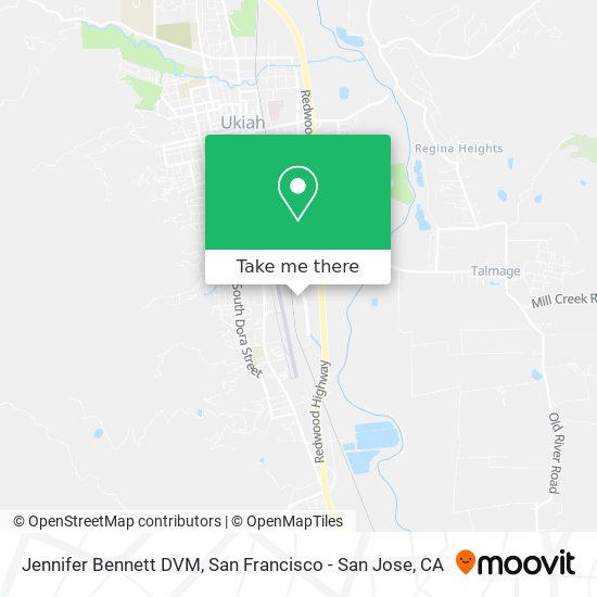 Jennifer Bennett DVM map