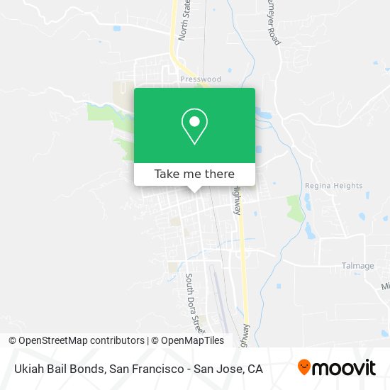 Mapa de Ukiah Bail Bonds